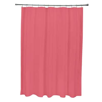 71 x 74-inch Dark Coral Solid Shower Curtain