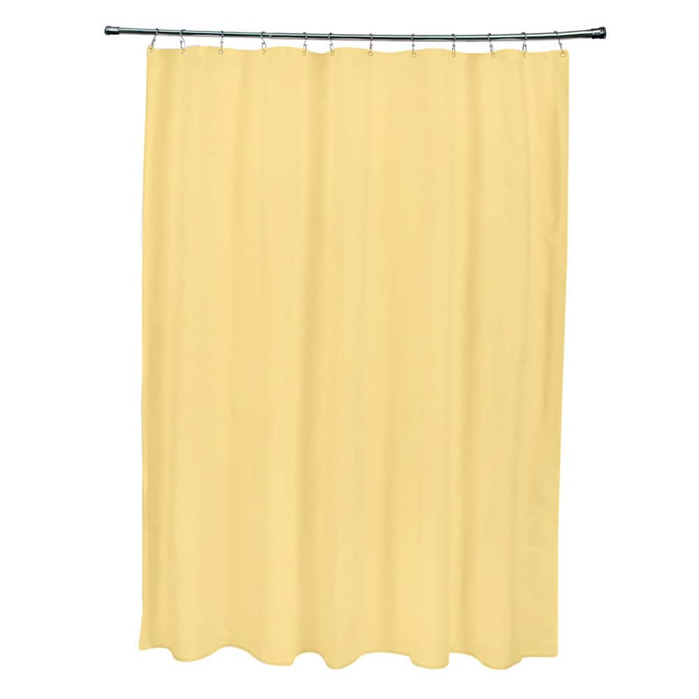 71 x 74-inch Dark Lemon Solid Shower Curtain