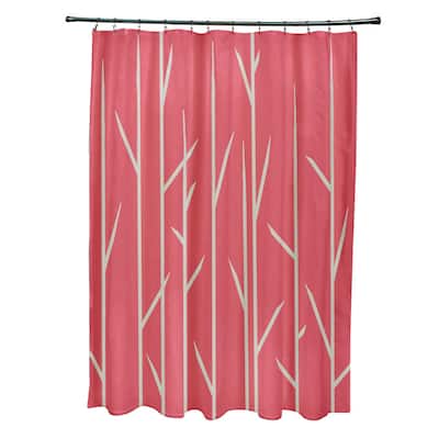 71 x 74-inch Grasses Print Shower Curtain