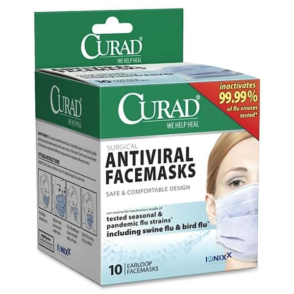 Download Shop Medline Curad Antiviral Medical Face Mask Box Of 10 Overstock 9498578 PSD Mockup Templates