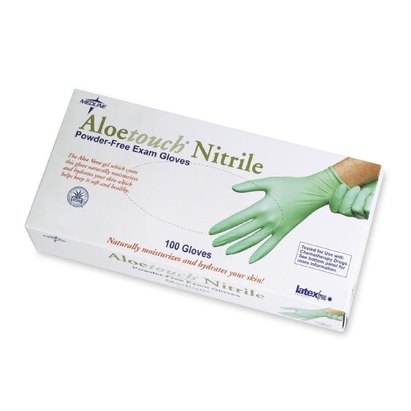 Medline Aloetouch PF Nitrile X large Size Gloves (Box of 100