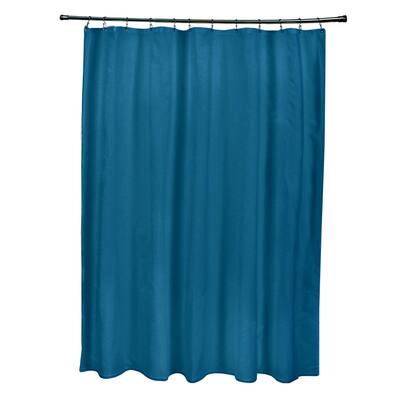 71 x 74-inch Teal Solid Shower Curtain