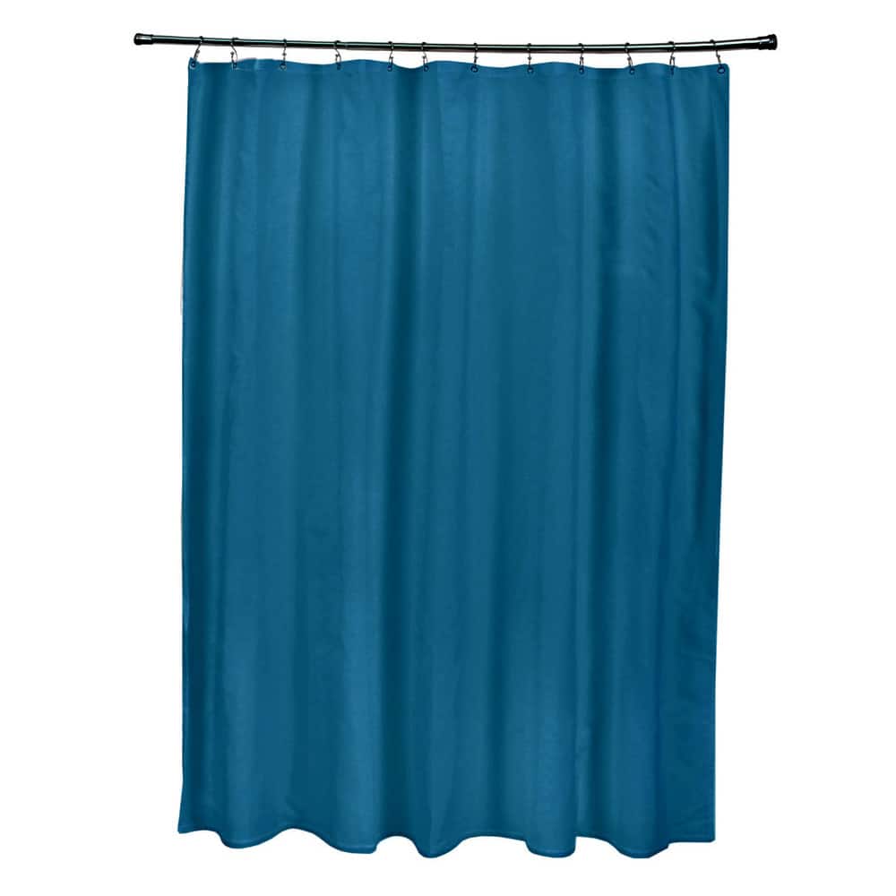 71 x 74-inch Teal Solid Shower Curtain