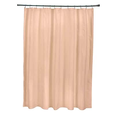 71 x 74-inch Peach Solid Shower Curtain