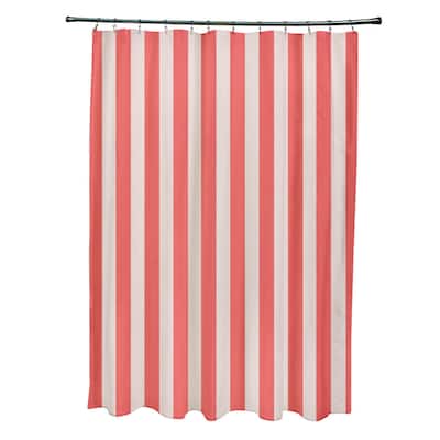 71 x 74-inch Latte Striped Shower Curtain - 71 x 74