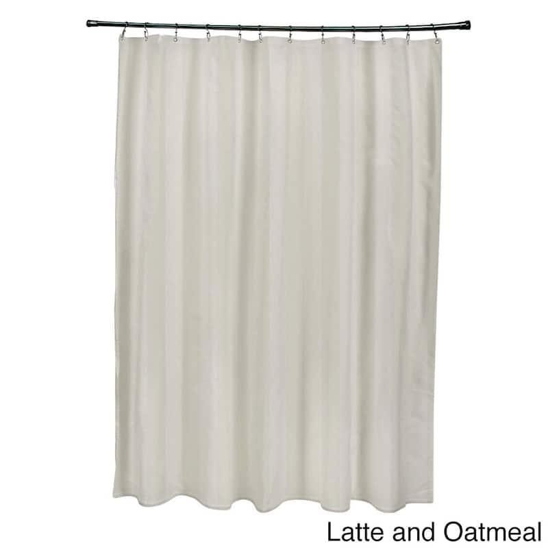 71 x 74-inch Latte Striped Shower Curtain - 71 x 74