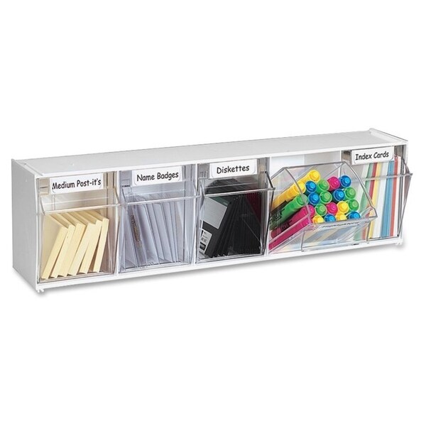 Shop Deflect-o Modular 5-compartment Tilt Bin Storage System - Free ...