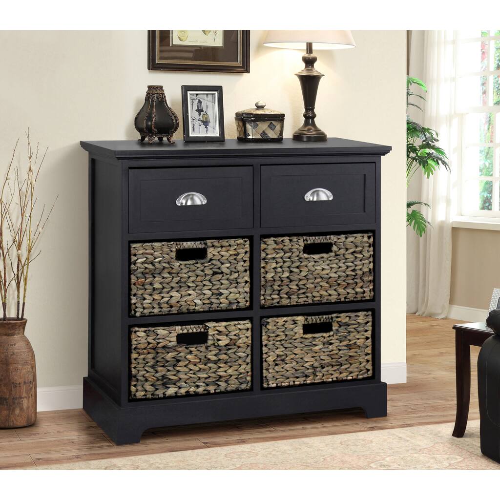 Gallerie Decor Newport 2-drawer 4-basket Table