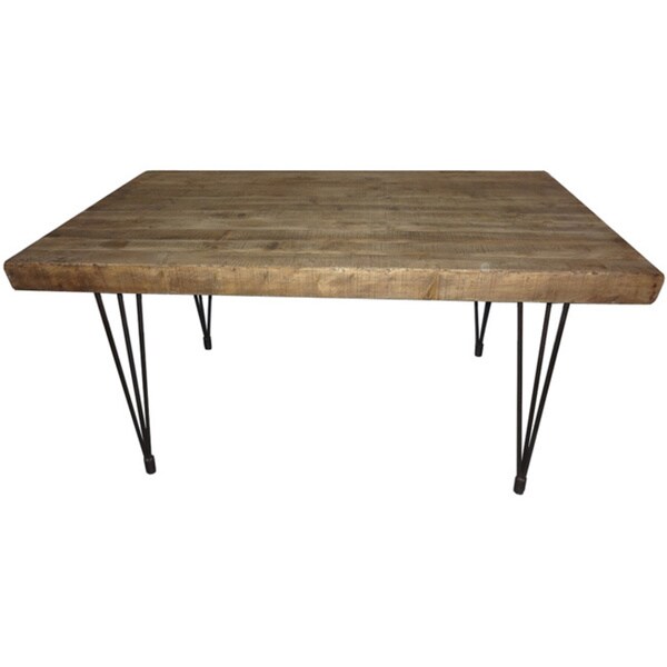 Aurelle Home Natural Rustic Dining Table - Brown