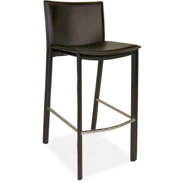 Aurelle Home Clic Modern Leather Bar Stool Free Shipping Today Aurelle Home Clic Modern Leather Bar Stool
