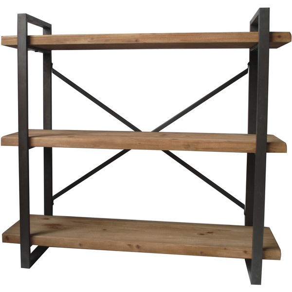 Aurelle Home Industrial Wood and Metal 3-tiered Shelf - Deals, Reviews 