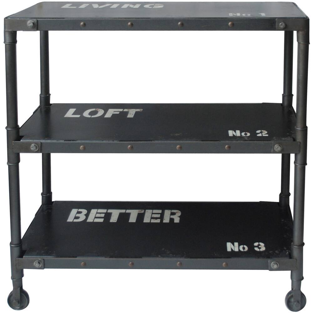 Aurelle Home Grove Industrial Black Shelf