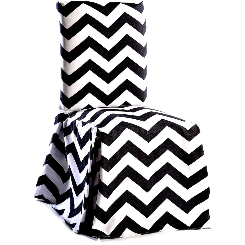 Chevron Cotton Dining Chair Slipcover Pair