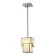 preview thumbnail 1 of 0, Elk Lighting Cubist Single-light White/ Brushed Nickel Mini Pendant