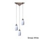 preview thumbnail 7 of 7, Milan 3-light Satin Nickel Pendant with Hand-blown Glass