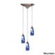 preview thumbnail 2 of 7, Milan 3-light Satin Nickel Pendant with Hand-blown Glass