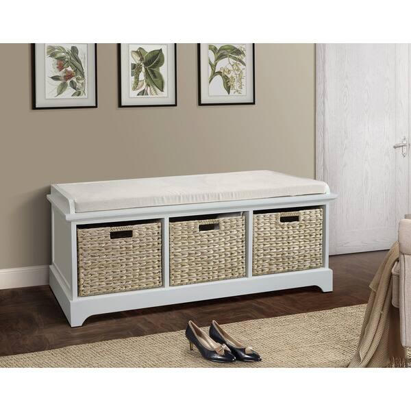 Shop Gallerie Decor Newport Three Basket Storage Bench Free