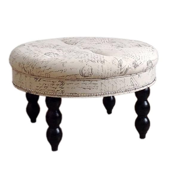 Old World Round Signature Ottoman