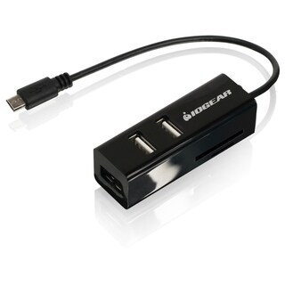IOGEAR GoFor2+ -USB OTG Card Reader with Hub for Mobile Devices