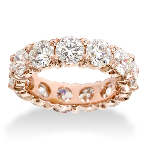 14k Rose Gold 5.5ct TDW Eternity Diamond Anniversary Ring