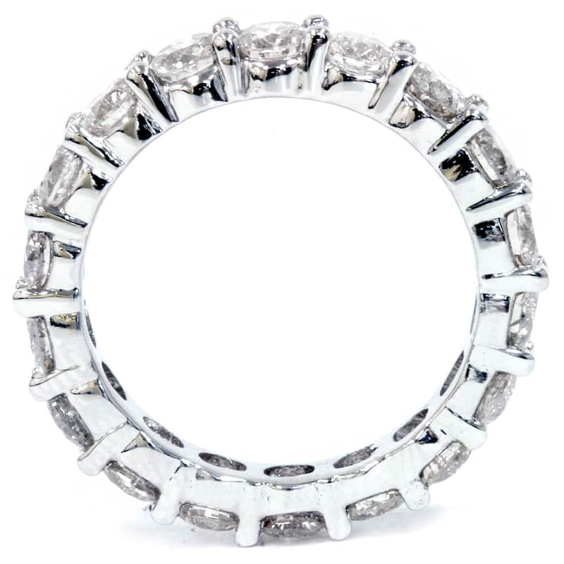 14k White Gold 4ct TDW Diamond Eternity Anniversary Ring