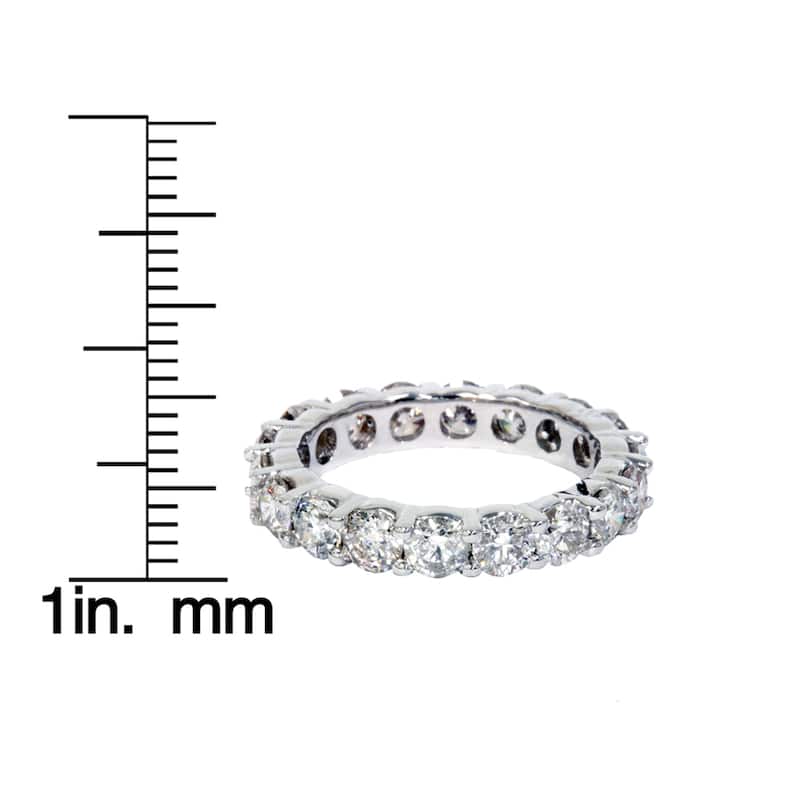 14k White Gold 4ct TDW Diamond Eternity Anniversary Ring
