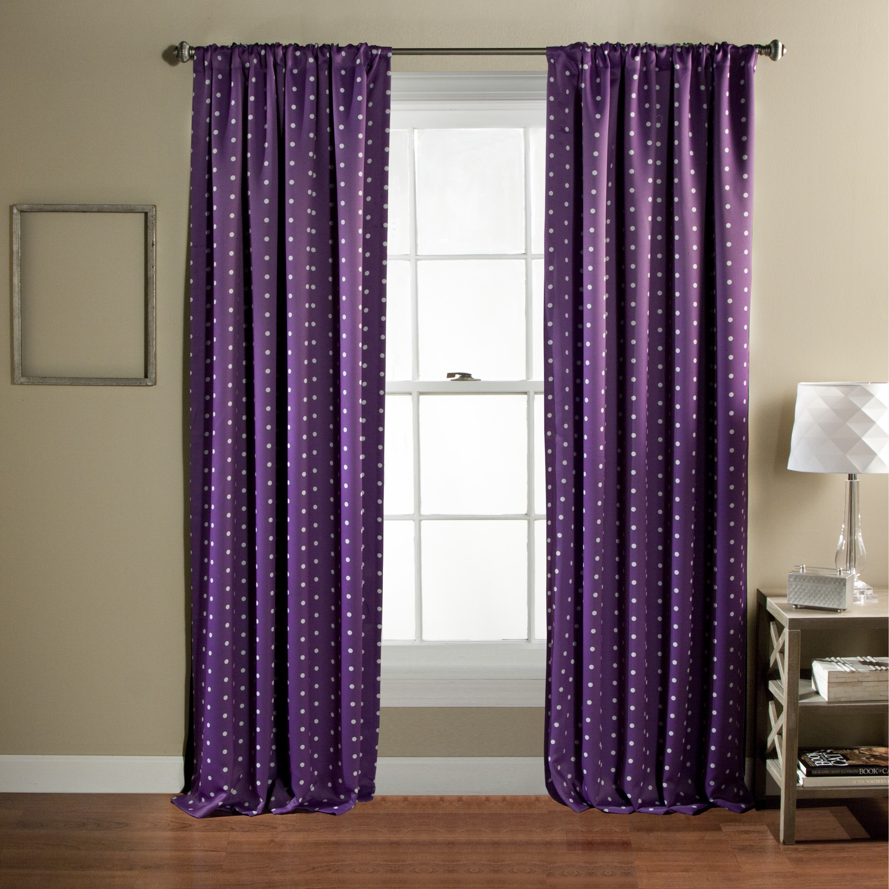 Shop Lush Decor Polka Dot Blackout Curtain Panel Pair Free