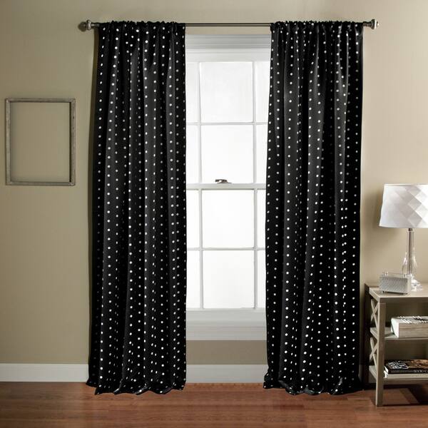 Shop Lush Decor Polka Dot Blackout Curtain Panel Pair Free