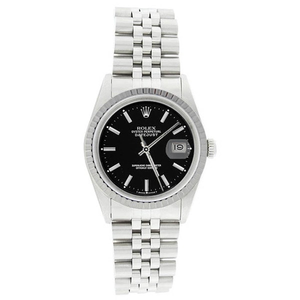 Pre owned Rolex Mens 16220 Datejust Stainless Steel Jubilee Bracelet