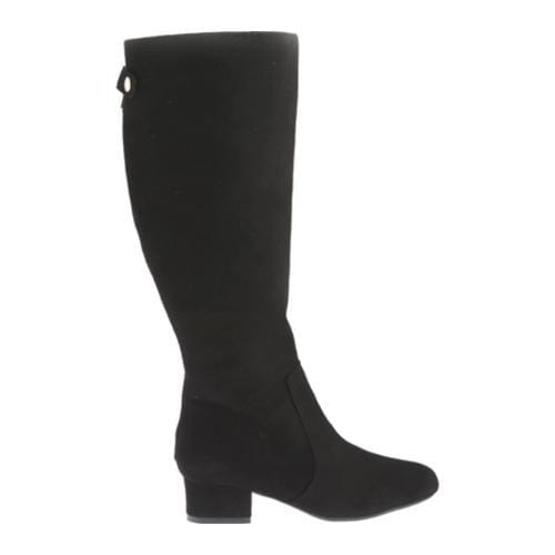 anne klein black suede boots