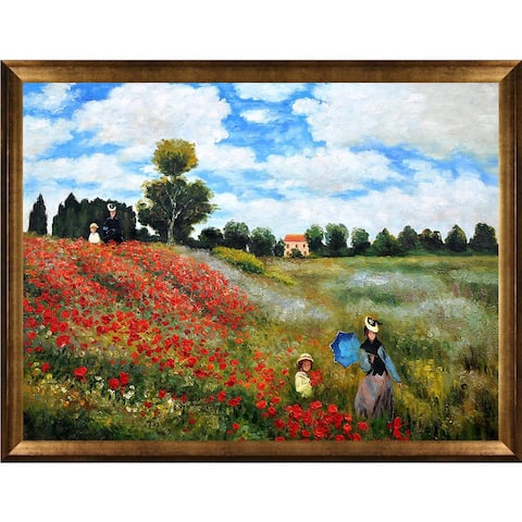 Poppy Field in Argenteuil by Claude Monet Framed Hand Painted Oil on Canvas