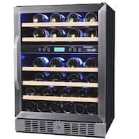NewAir Wine Fridge Dual Zone Built In 46 Bottle - AWR-460DB - Stainless Steel