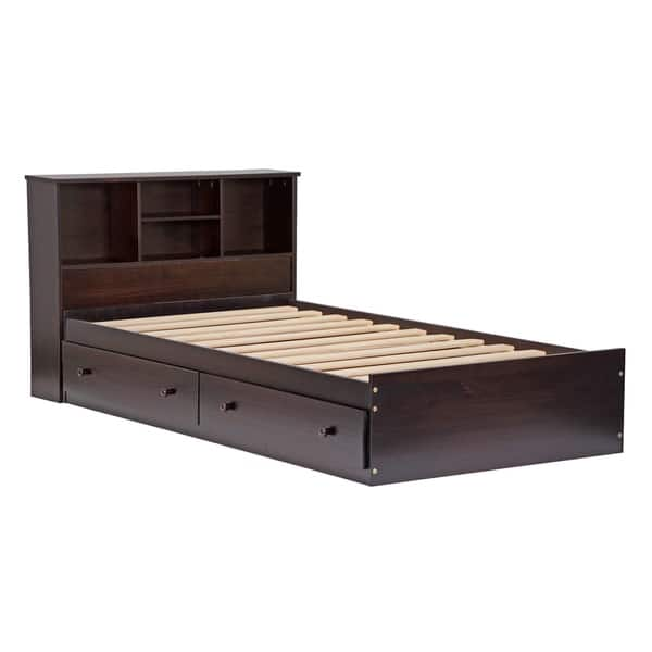 Kansas Solid Wood Twin Mate's Storage Bed by Palace Imports 