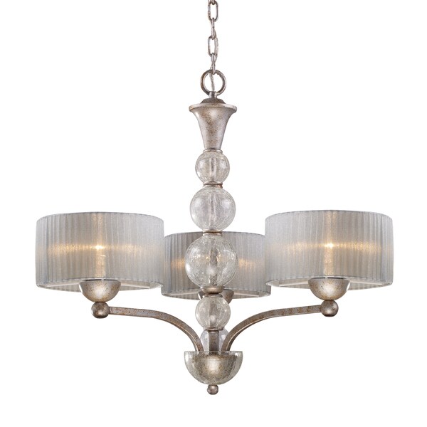 Elk Lighting Home Lilliana 3 light Seafoam and Aged Silver Chandelier