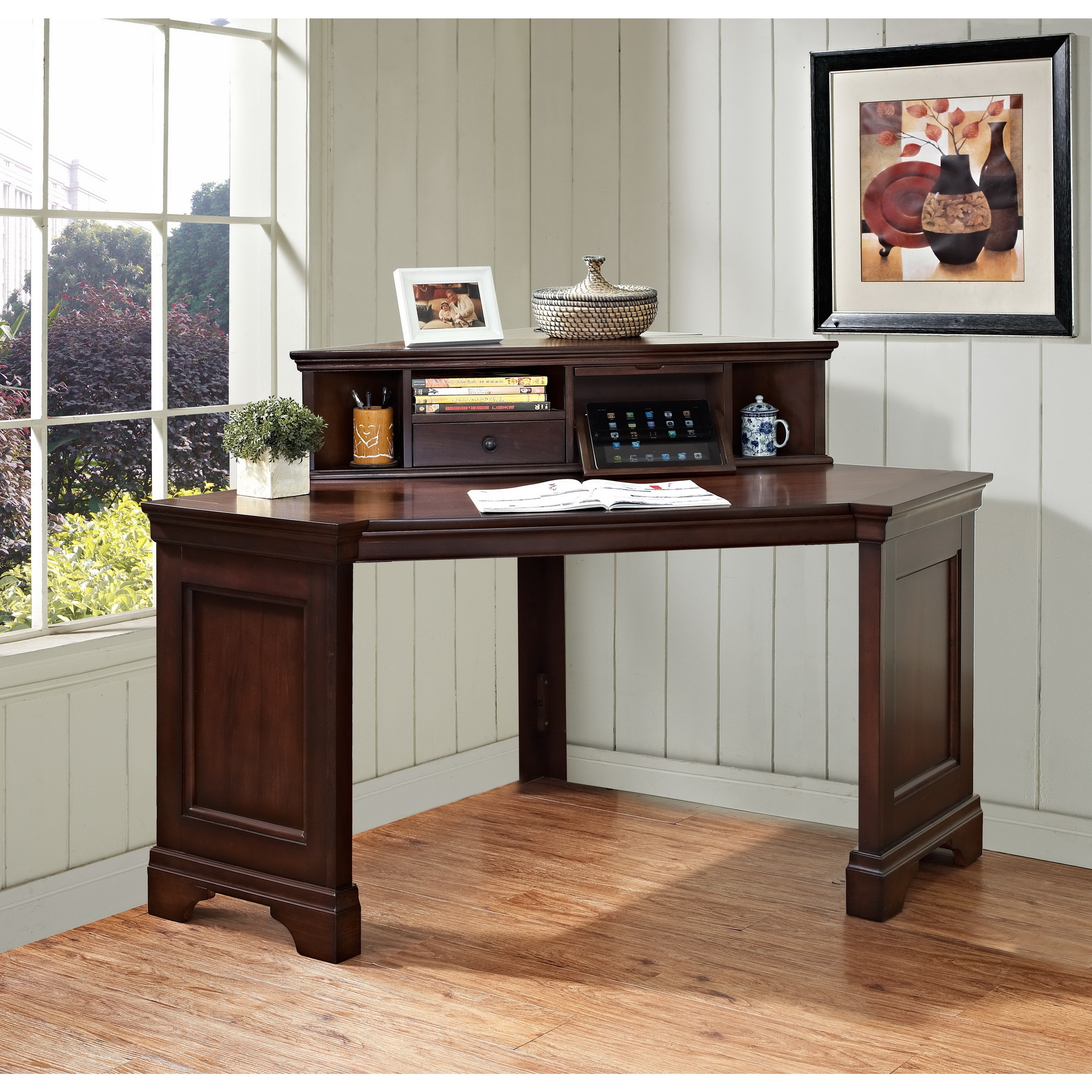 Shop Mulberry Corner Writing Desk And Corner Hutch Overstock