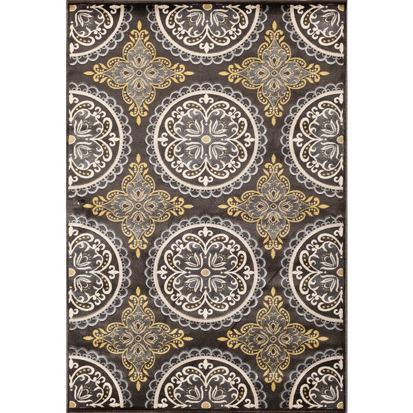 Shop Somette Paris Citron Pena Charcoal Area Rug 7'10 x 9'10 Free