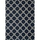preview thumbnail 2 of 15, Waverly Color Motion Modern Geometric Area Rug 5' x 7' - Navy