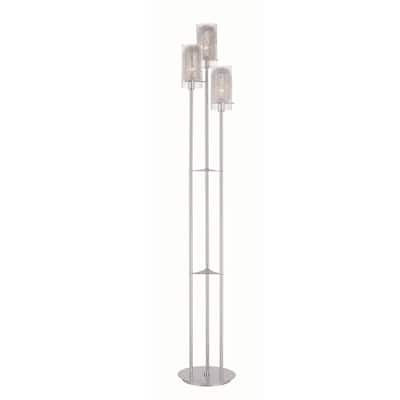 Lite Source Caldwell 3-light Floor Lamp Chrome