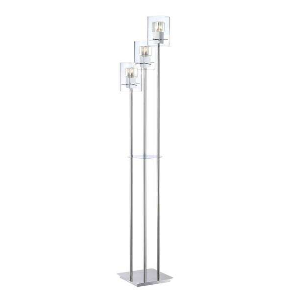 Shop Lite Source Aida 3 Light Floor Lamp Chrome Free Shipping