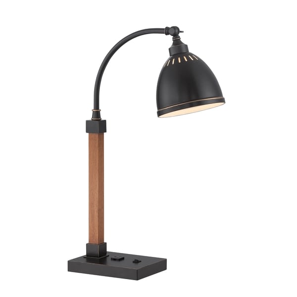 Lite Source Luke 1 light Table Lamp Black with Chrome