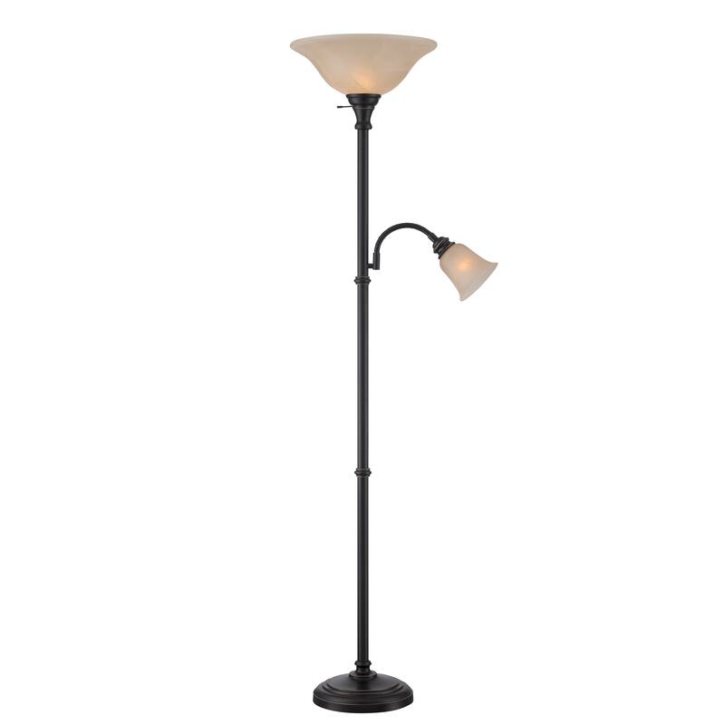 Lite Source Henley 2-light Torchier or Reading Lamp - Bronze - Oil Rubbed - Candle 1900K - 2200K