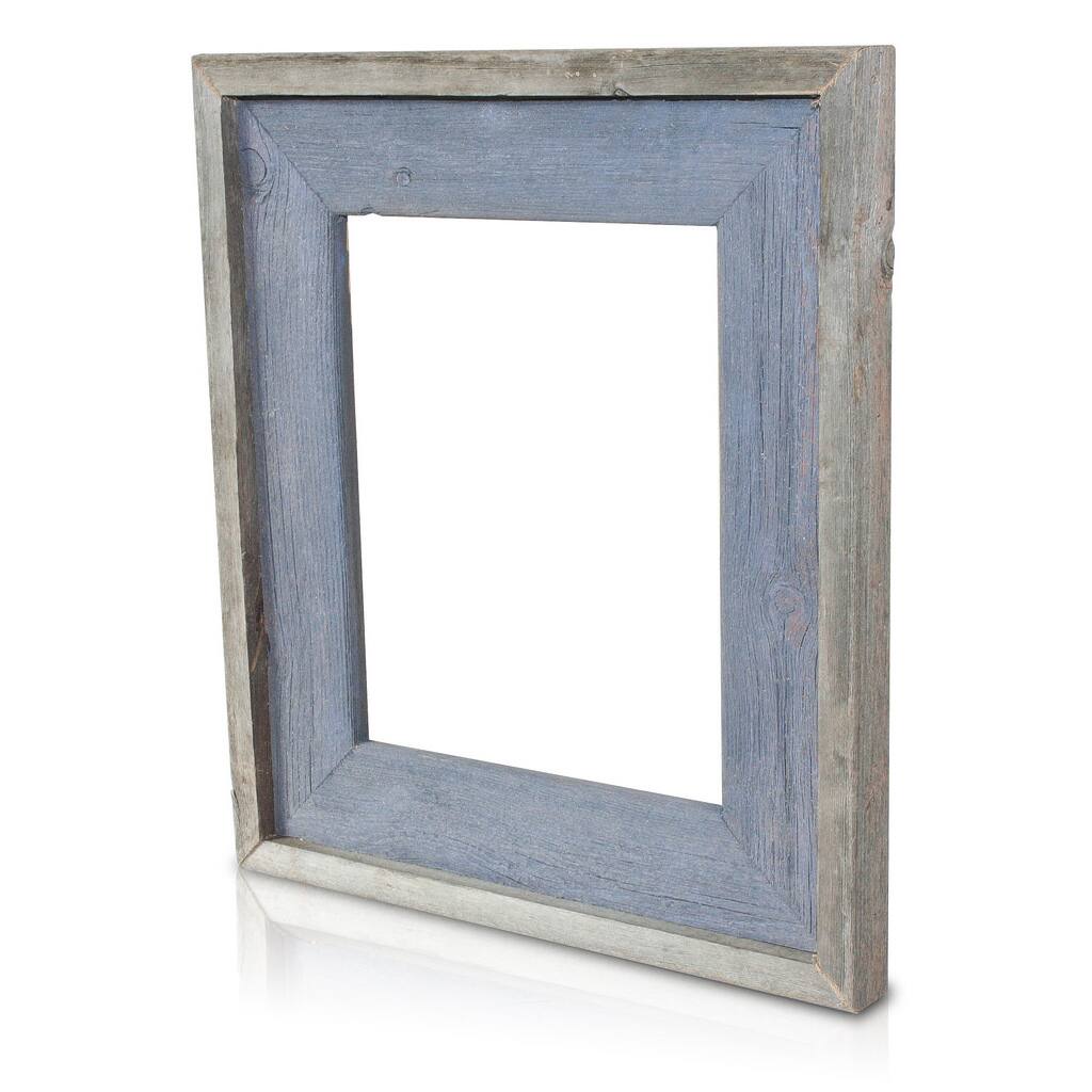 Natural Blue Sapphire Recycled/ Reclaimed Wood 8x10-inch Photo Frame