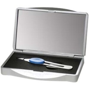 Floxite Tweezer Storage Case with 8x Mirror