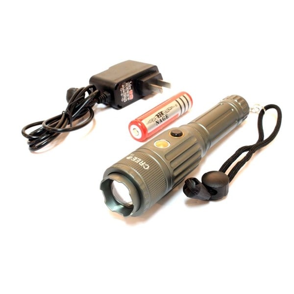 Defender 6.5 inch Heavy Duty Grey CREE T6 Multi Purpose Flashlight