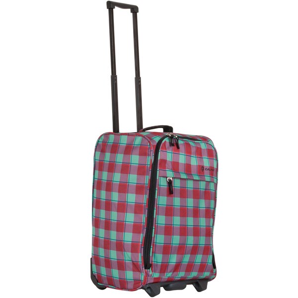 plaid carry on luggage