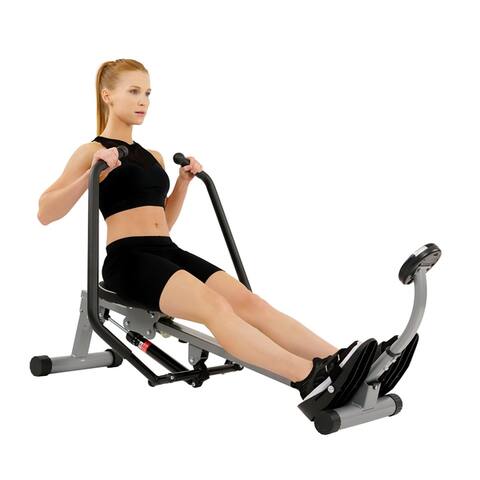 Sunny Health & Fitness SF-RW1410 Full Motion Arms Rowing Machine - Black
