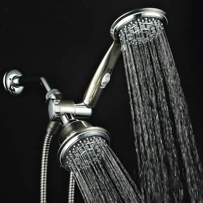 HotelSpa Designer Collection Chrome and Brushed Nickel Shower Combo - Multi-color