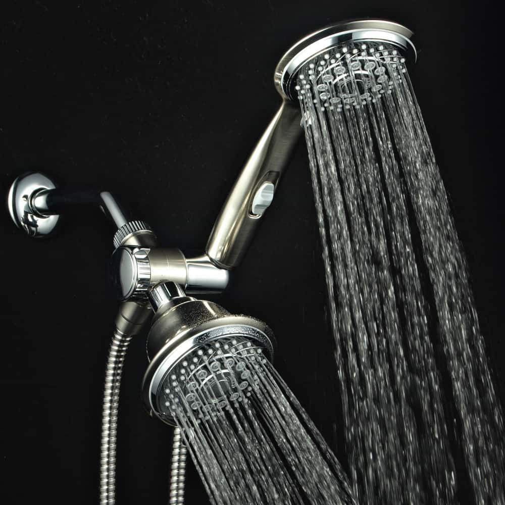 HotelSpa Designer Collection Chrome and Brushed Nickel Shower Combo - Multi-color