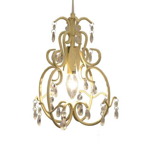 Portable Off white 1 light Metal Chandelier Bed Bath Beyond 9508210