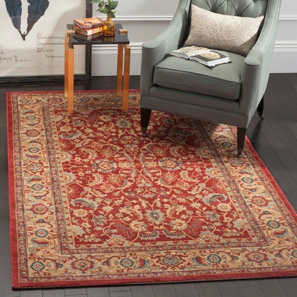 Safavieh Mahal Traditional Grandeur Red/ Natural Rug - 9' x 12'